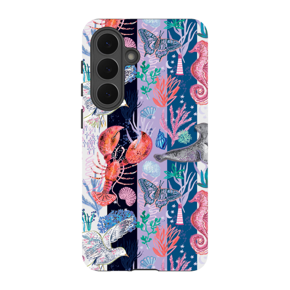 Samsung Tough  Case - Coastal Calling Stripe II By Emma Frances Grant