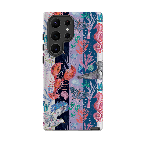 Samsung Tough  Case - Coastal Calling Stripe II By Emma Frances Grant