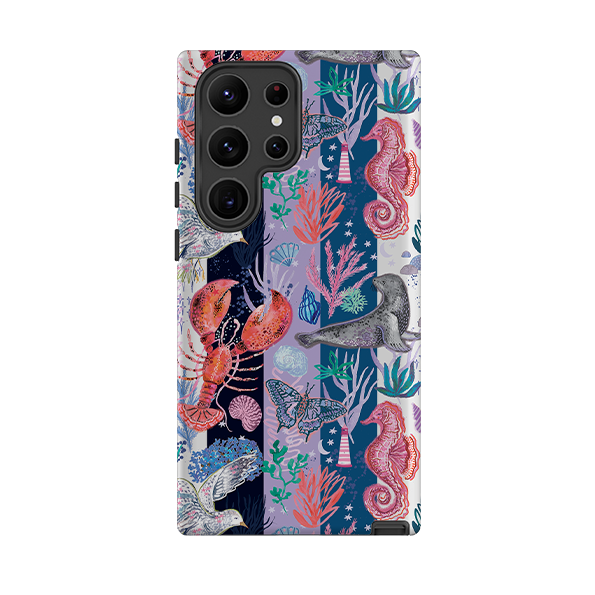Samsung Tough  Case - Coastal Calling Stripe III By Emma Frances Grant