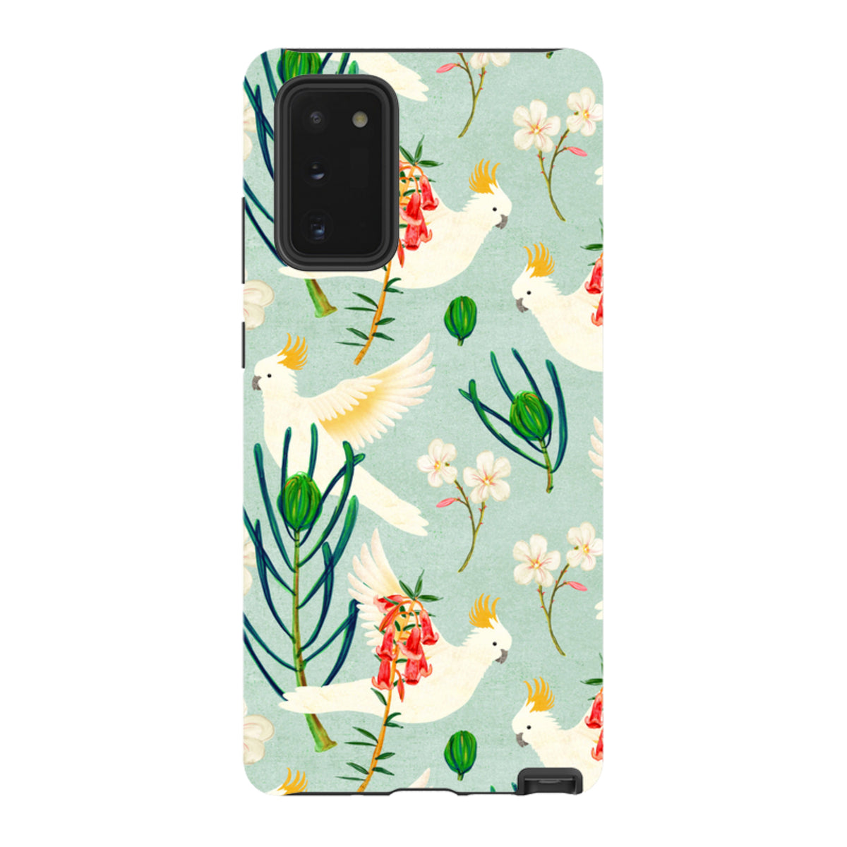 Samsung Tough Case - Cockatoo And Flowers By Katherine Quinn