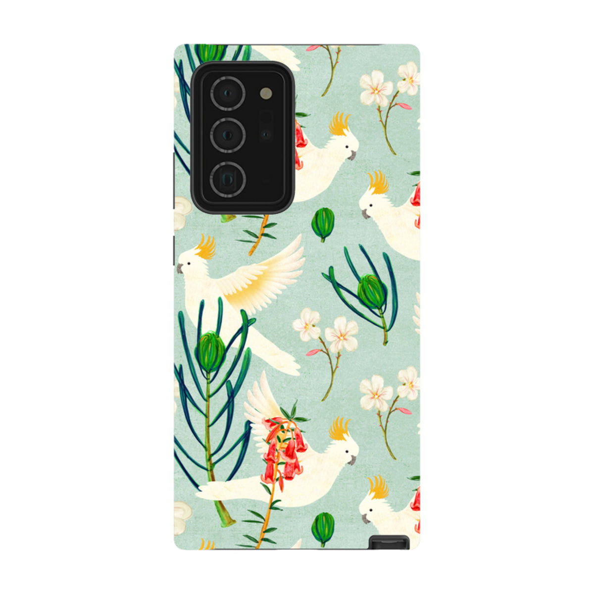 Samsung Tough Case - Cockatoo And Flowers By Katherine Quinn