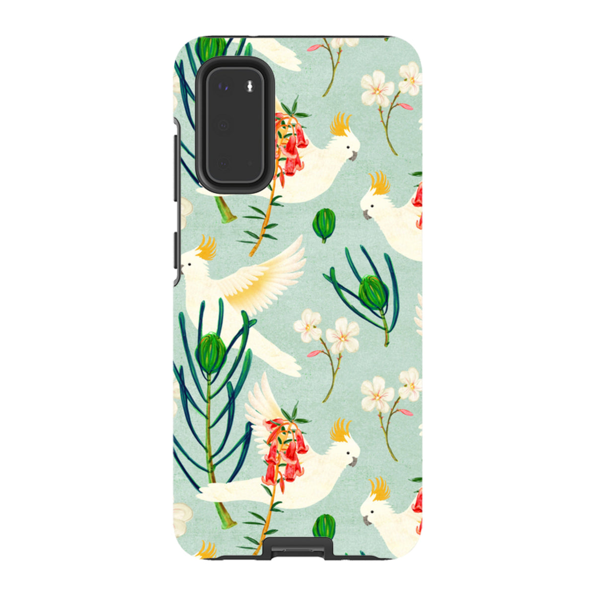 Samsung Tough Case - Cockatoo And Flowers By Katherine Quinn