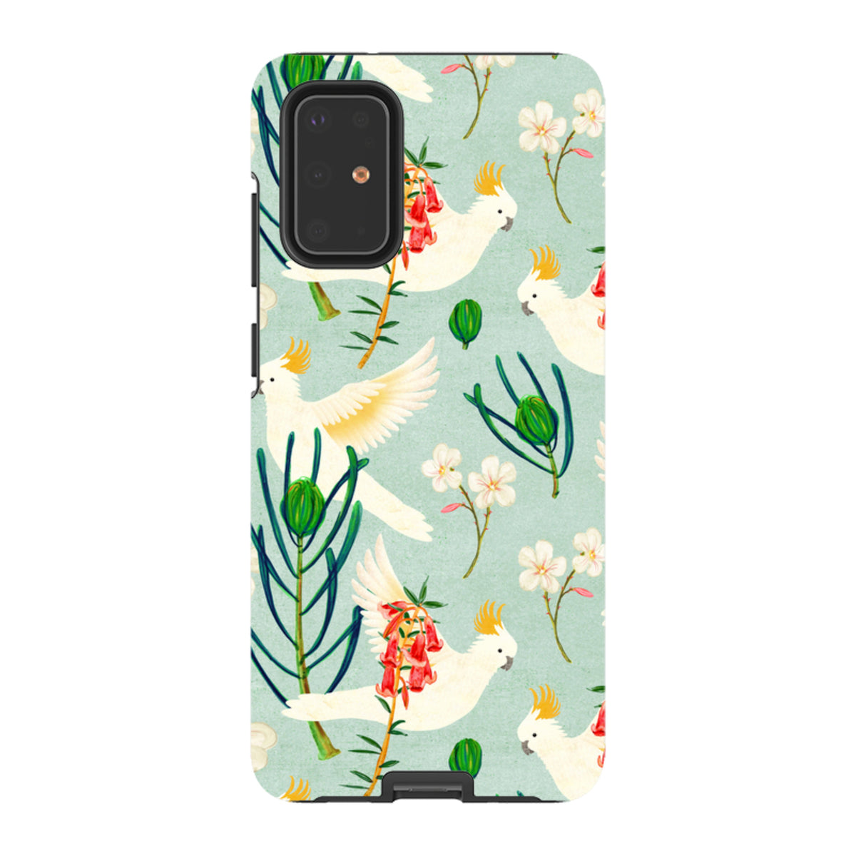 Samsung Tough Case - Cockatoo And Flowers By Katherine Quinn