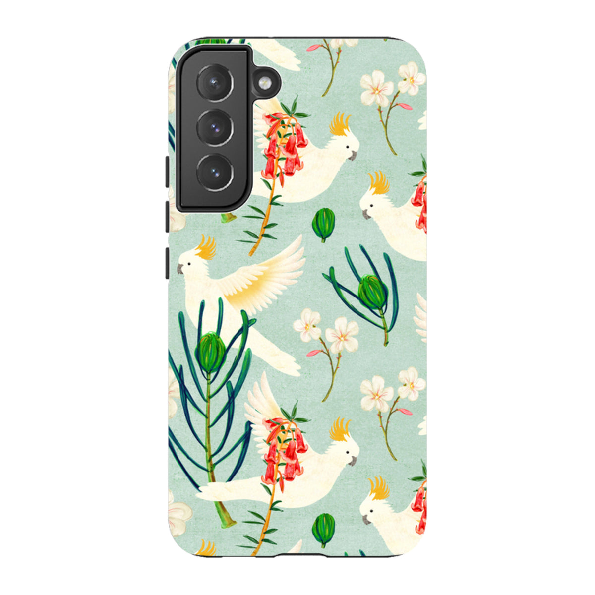 Samsung Tough Case - Cockatoo And Flowers By Katherine Quinn