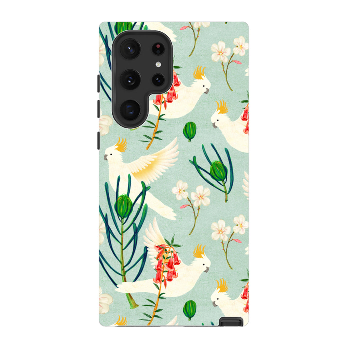 Samsung Tough Case - Cockatoo And Flowers By Katherine Quinn