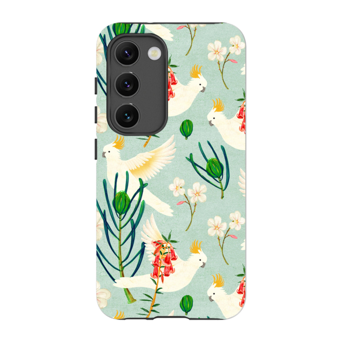 Samsung Tough Case - Cockatoo And Flowers By Katherine Quinn