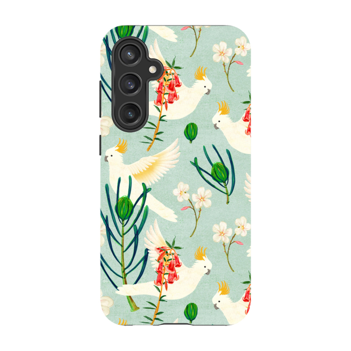 Samsung Tough Case - Cockatoo And Flowers By Katherine Quinn