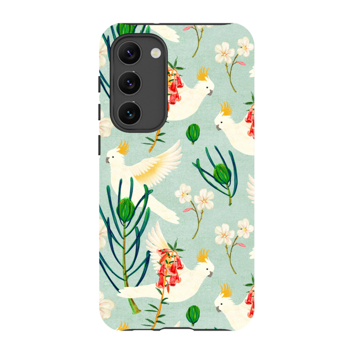 Samsung Tough Case - Cockatoo And Flowers By Katherine Quinn
