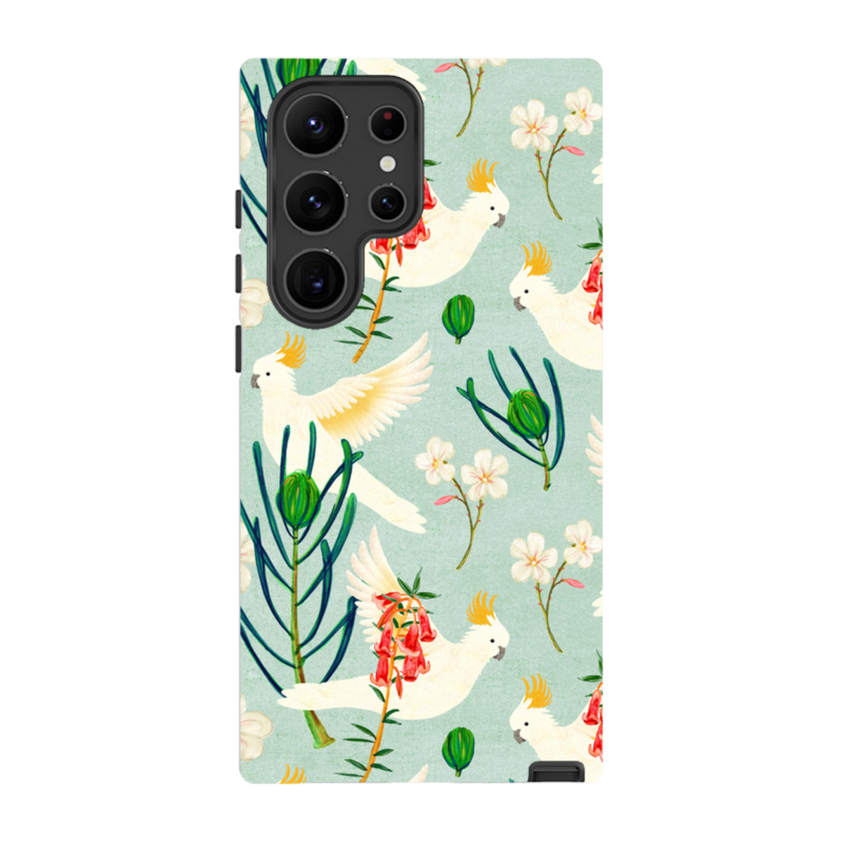 Samsung Tough Case - Cockatoo And Flowers By Katherine Quinn