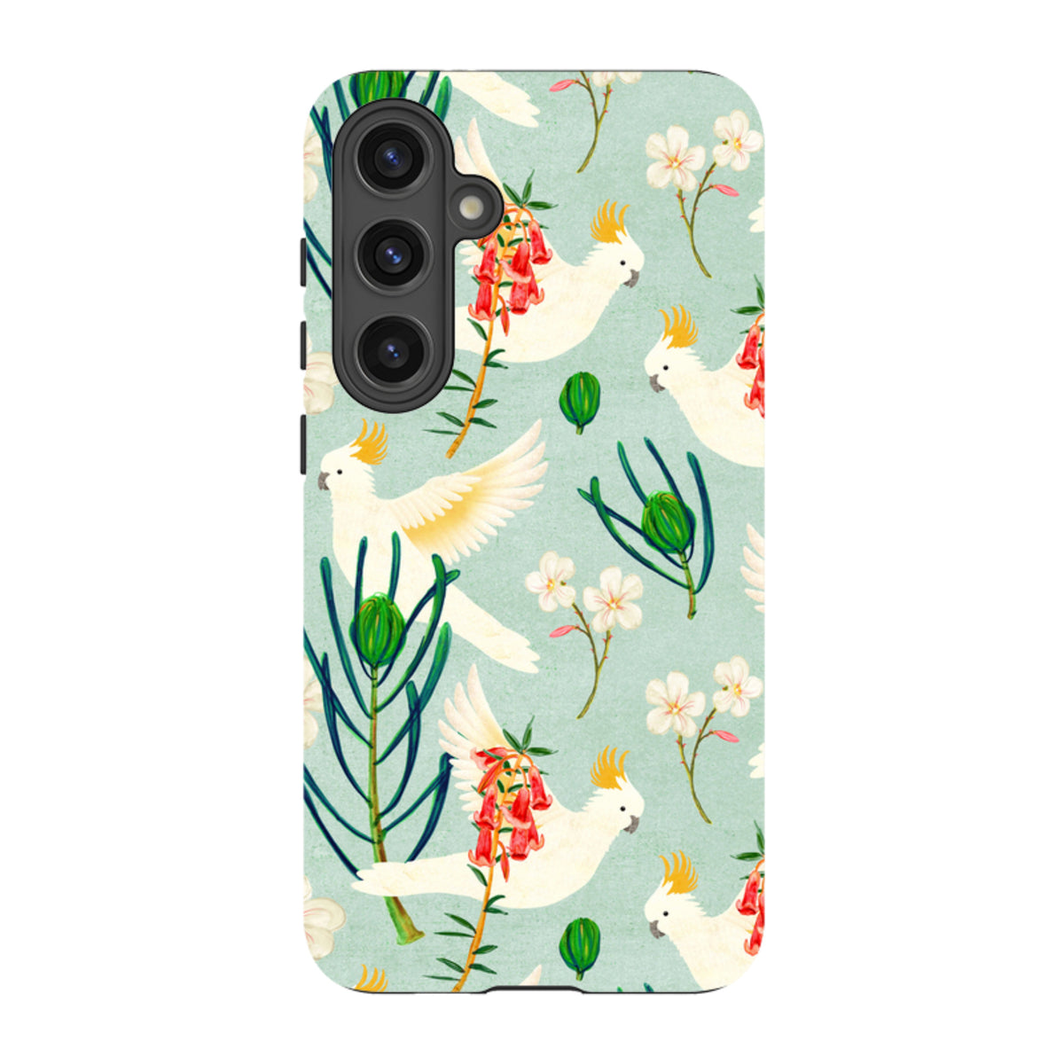 Samsung Tough Case - Cockatoo And Flowers By Katherine Quinn