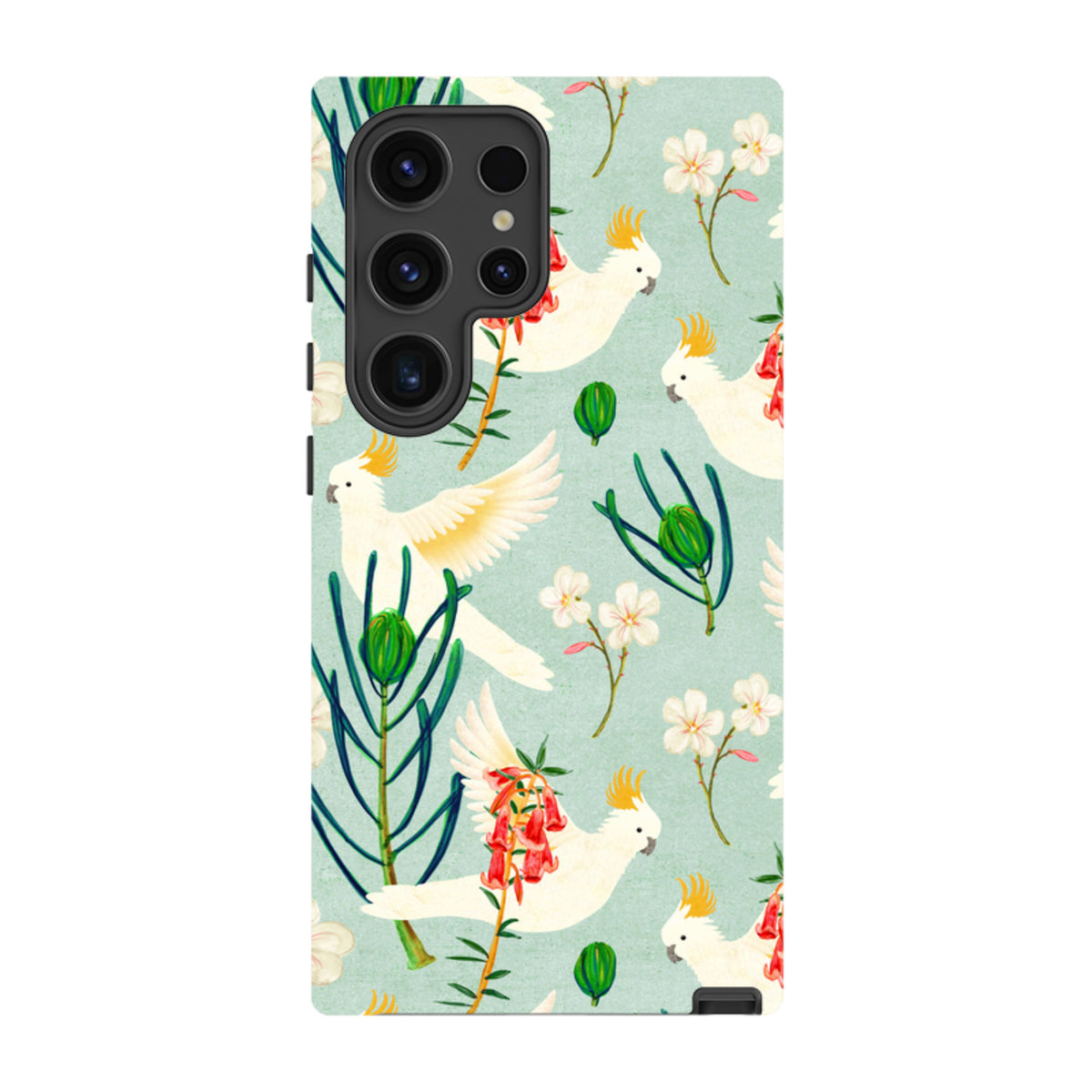 Samsung Tough Case - Cockatoo And Flowers By Katherine Quinn