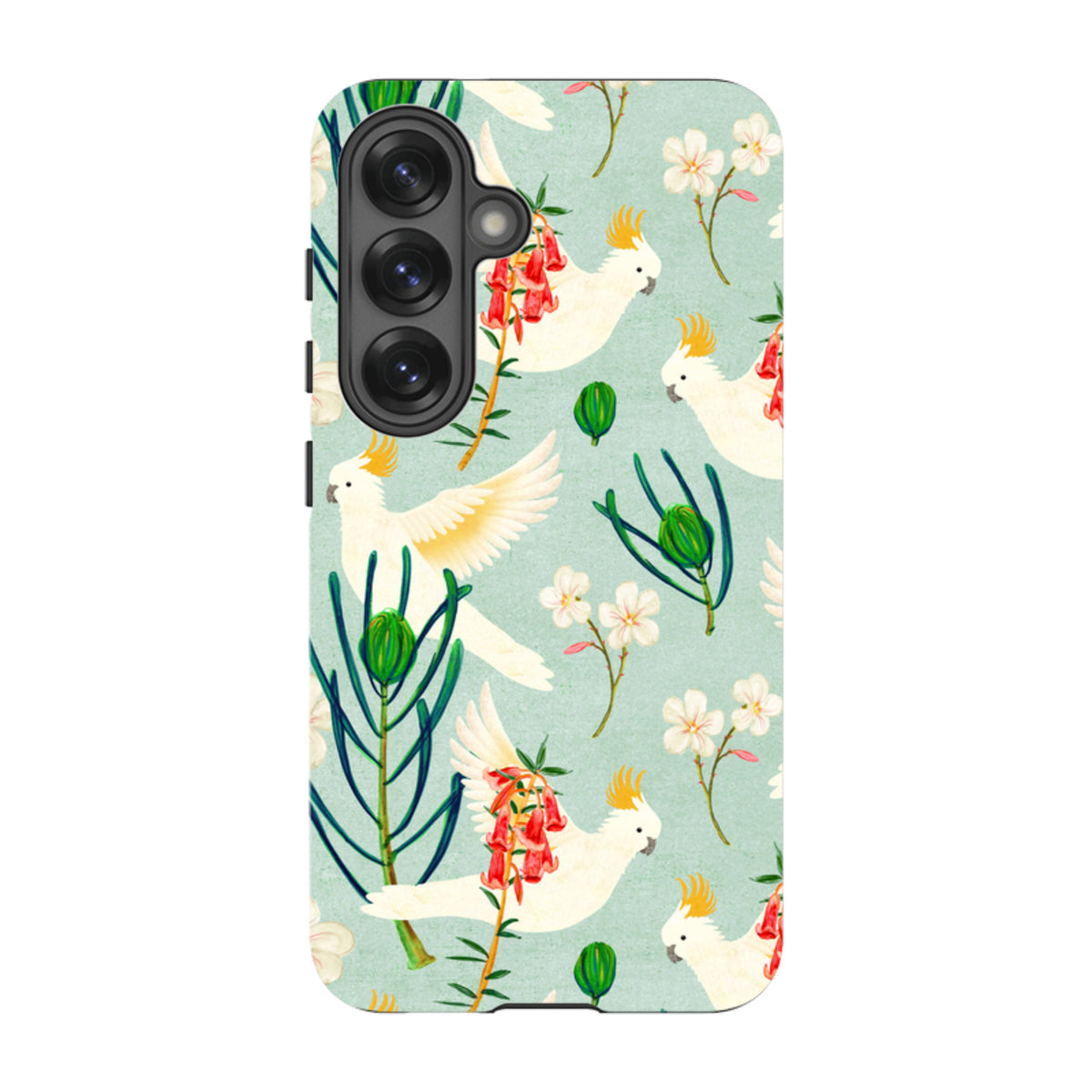 Samsung Tough Case - Cockatoo And Flowers By Katherine Quinn