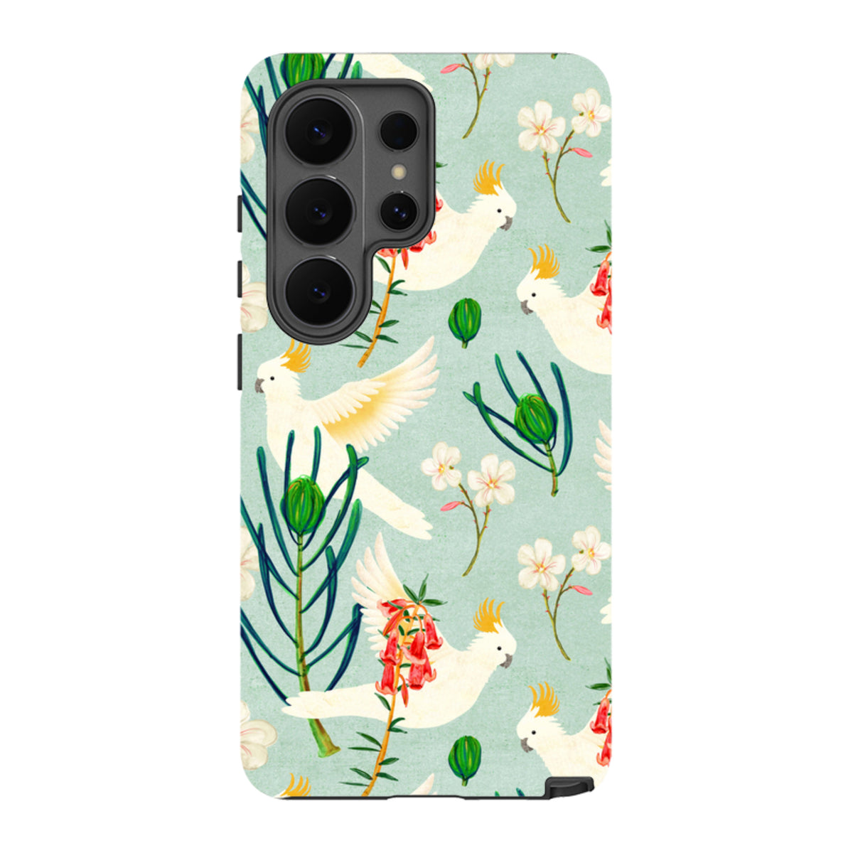 Samsung Tough Case - Cockatoo And Flowers By Katherine Quinn