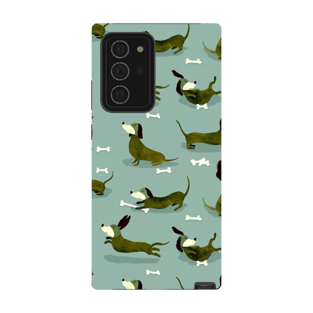 Samsung Tough Case - Dash Dogs Green By Katherine Quinn