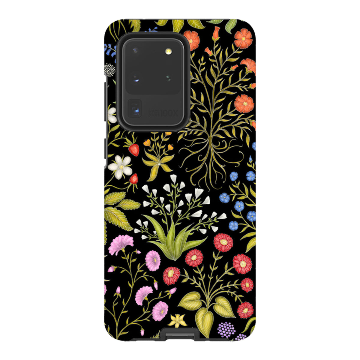 Samsung Tough Case – Fleurs Black von Catherine Rowe