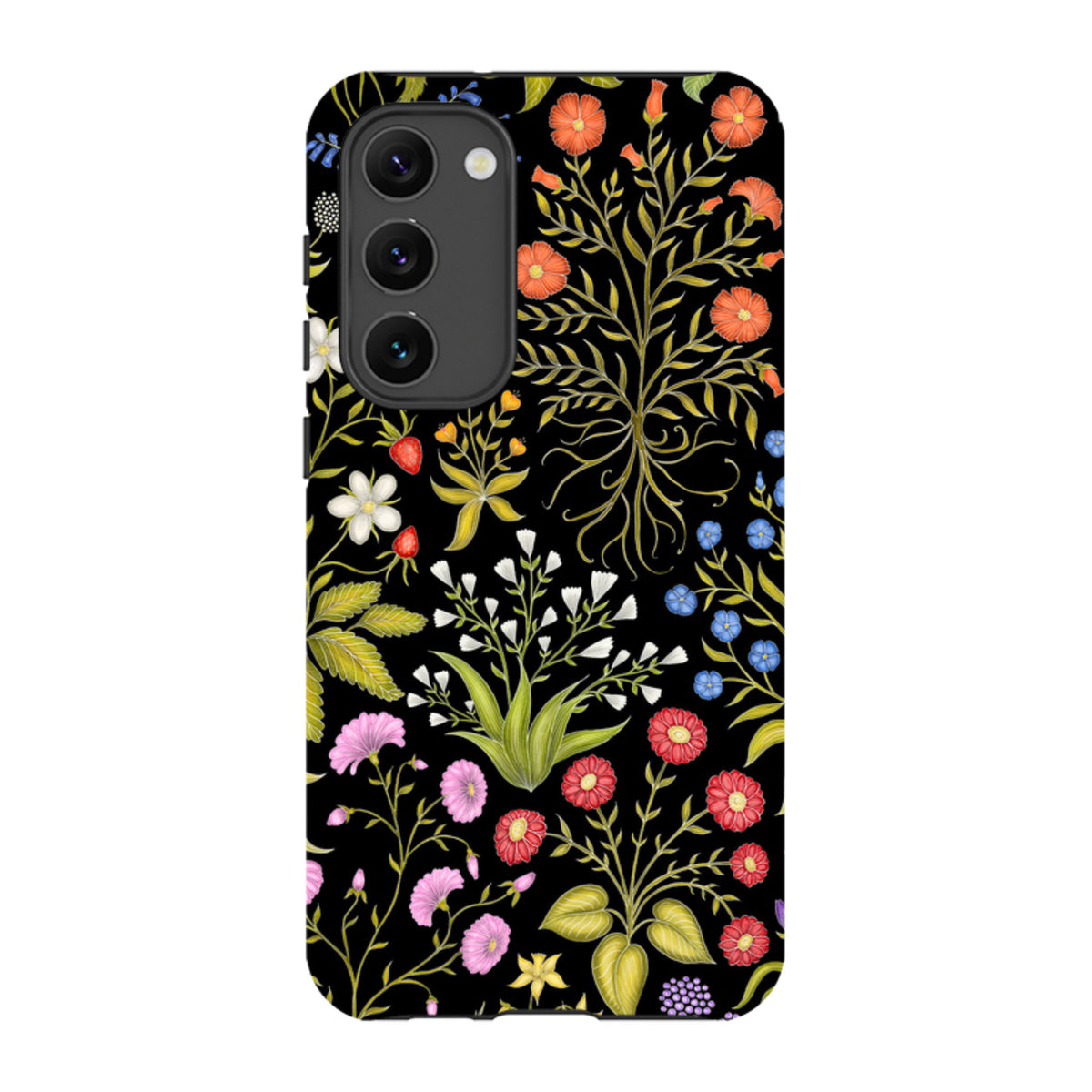 Samsung Tough Case – Fleurs Black von Catherine Rowe