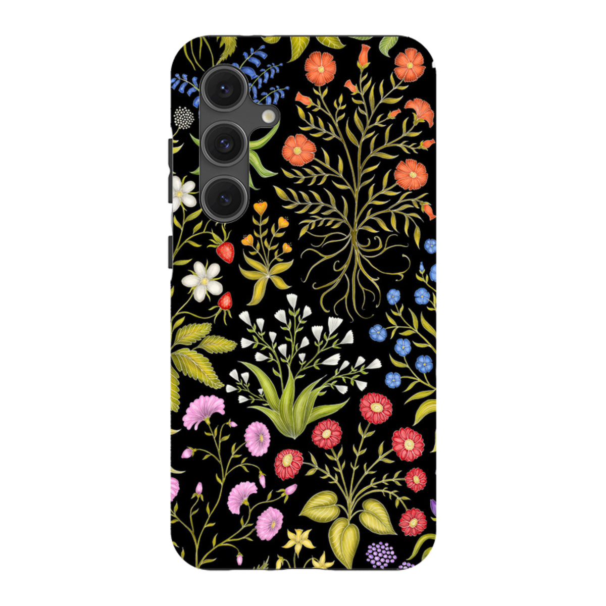 Samsung Tough Case – Fleurs Black von Catherine Rowe