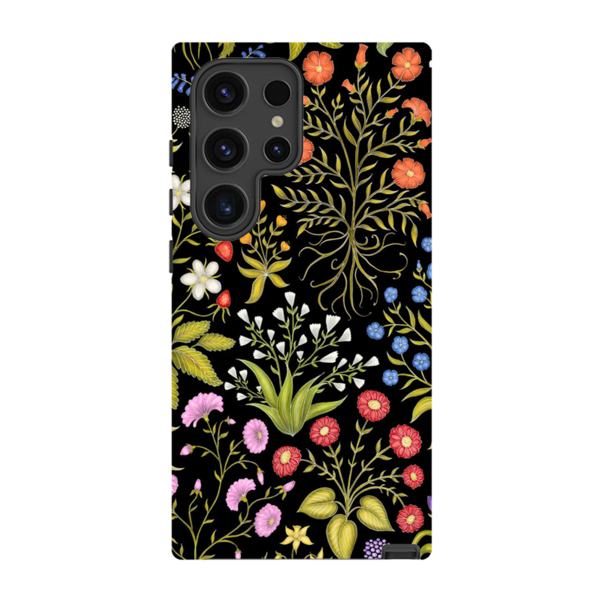 Samsung Tough Case – Fleurs Black von Catherine Rowe