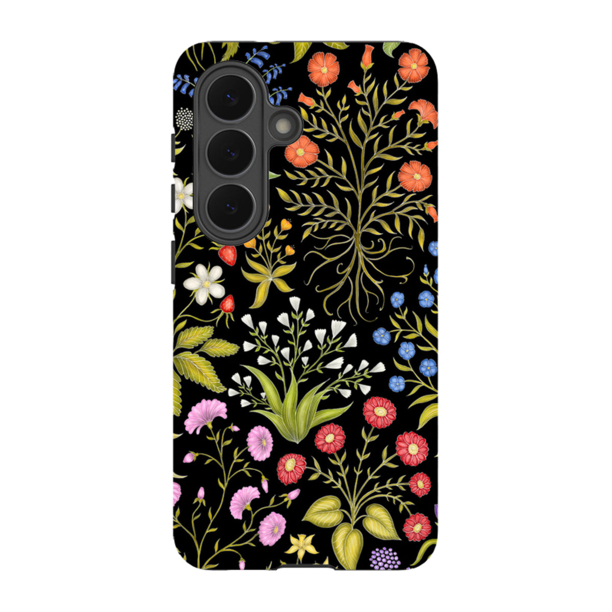 Samsung Tough Case – Fleurs Black von Catherine Rowe