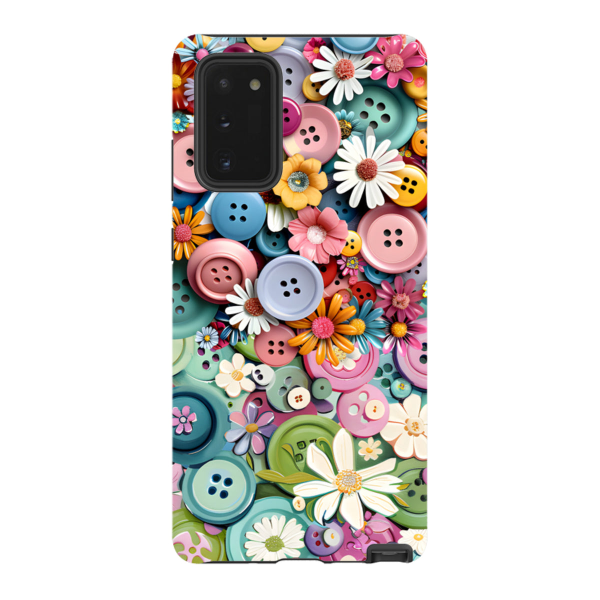 Samsung Tough  Case - Floral Buttons