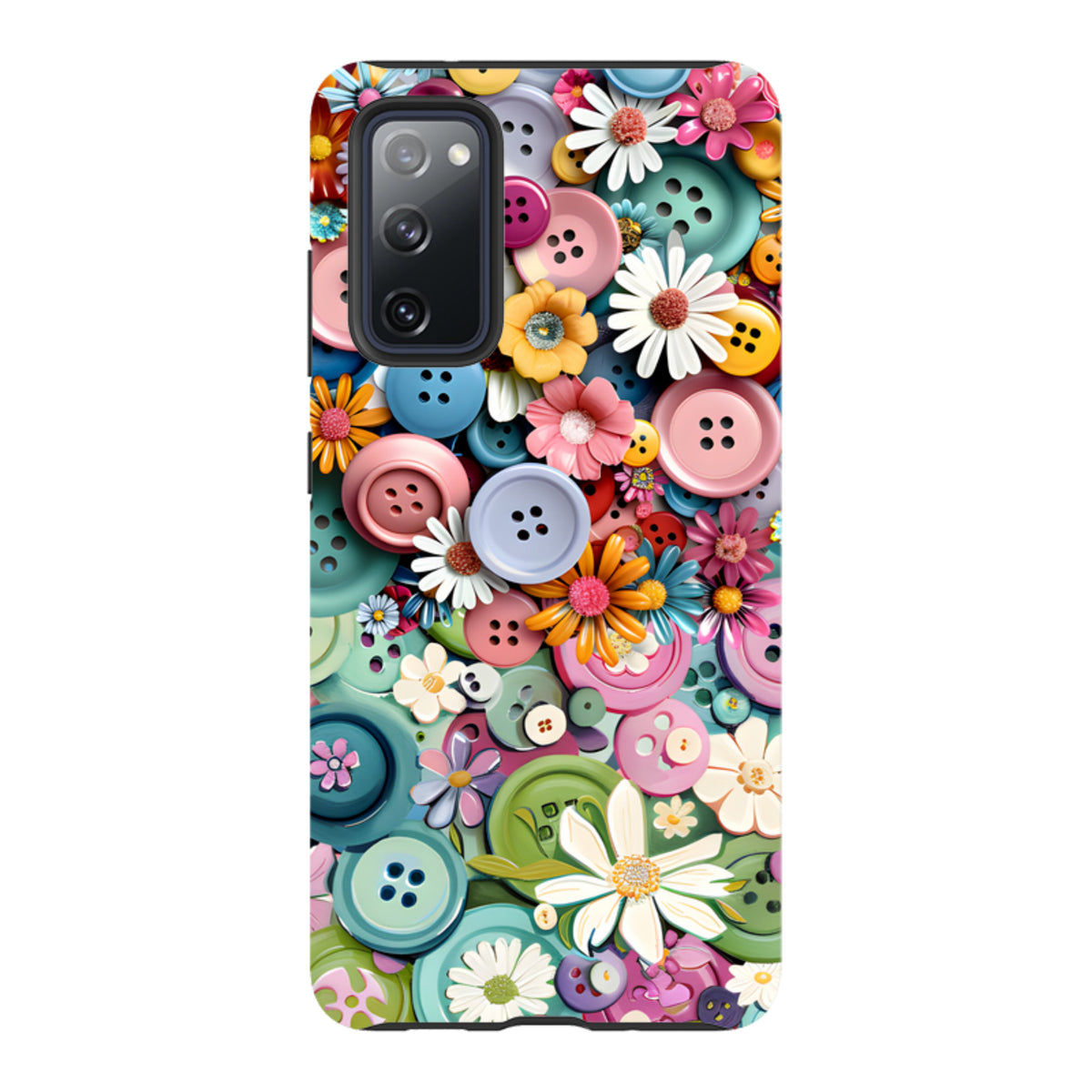 Samsung Tough  Case - Floral Buttons