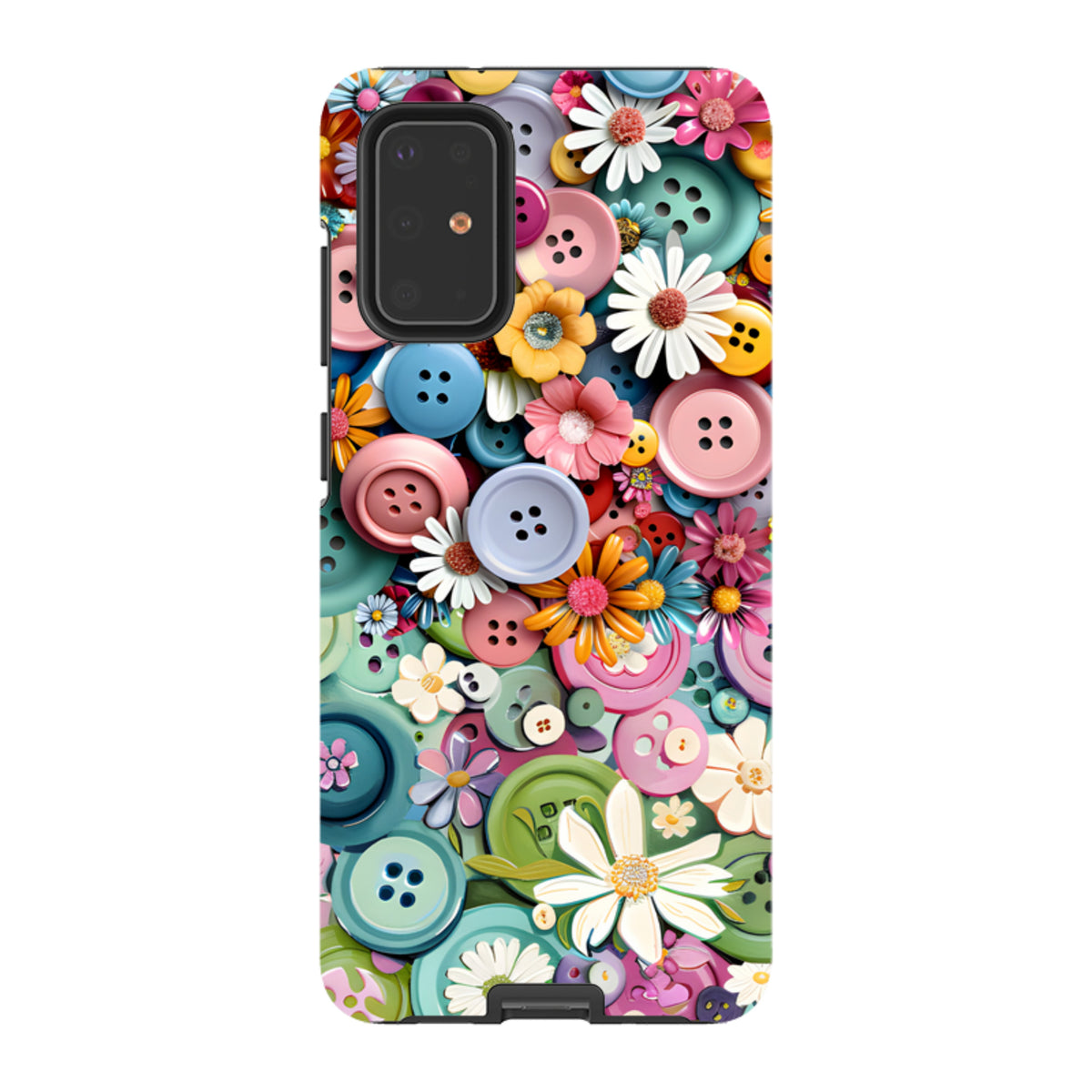 Samsung Tough  Case - Floral Buttons
