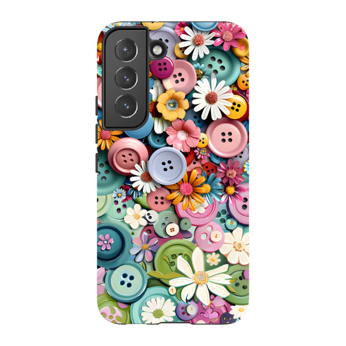 Samsung Tough  Case - Floral Buttons