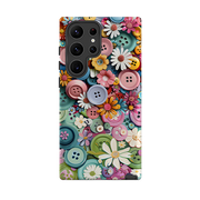 Samsung Tough  Case - Floral Buttons