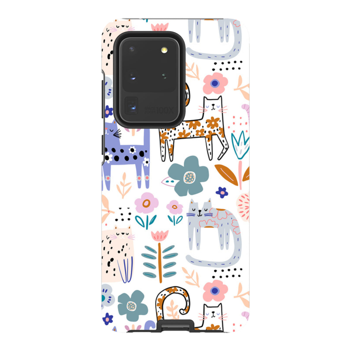 Samsung Tough Case - Floral Cats