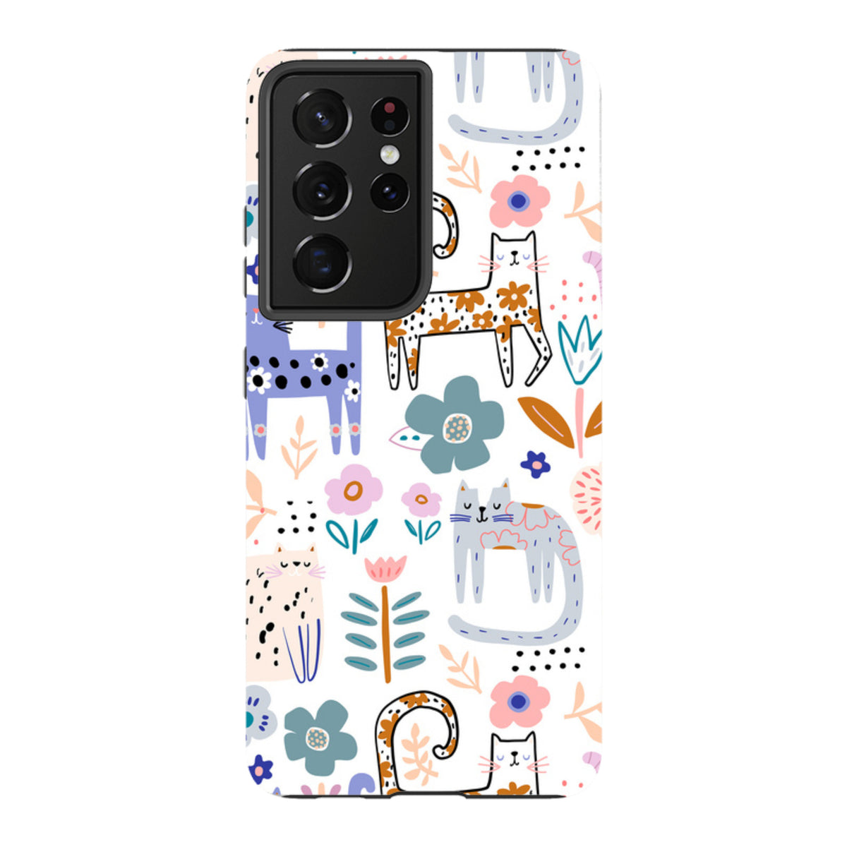 Samsung Tough Case - Floral Cats