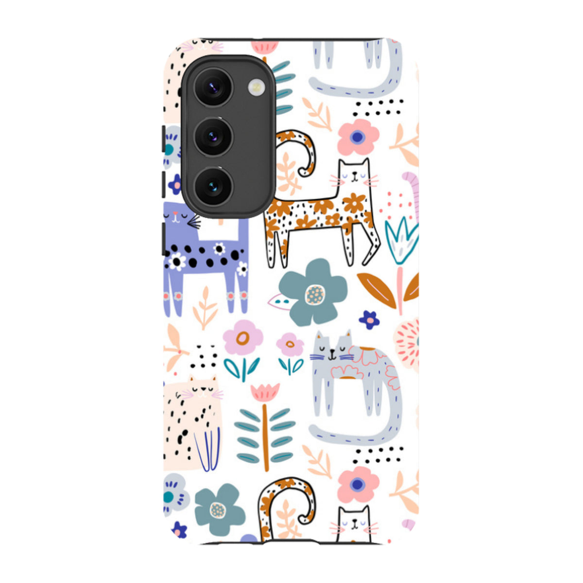 Samsung Tough Case - Floral Cats
