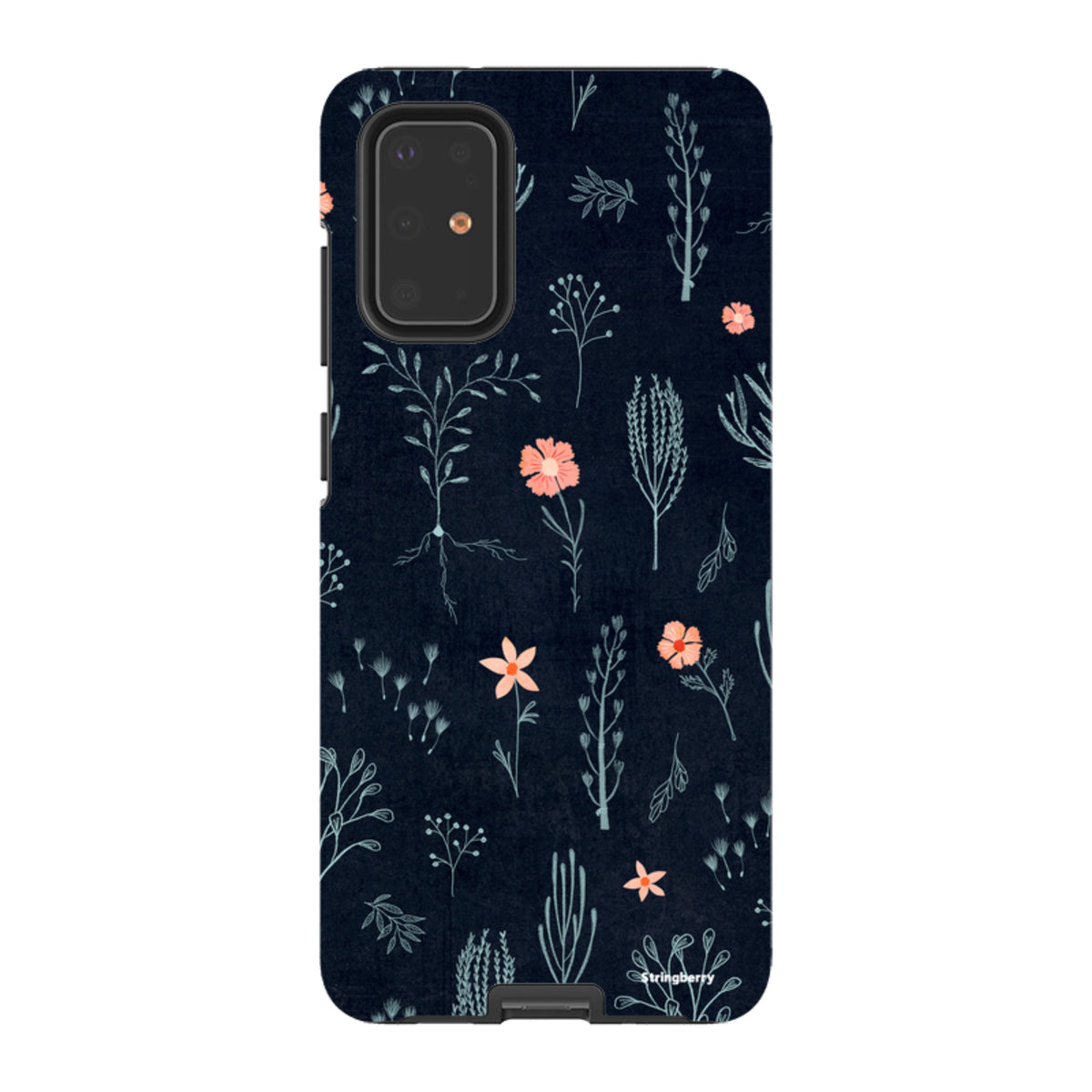 Samsung Tough Case - Floral Light Blue And Pink By Katherine Quinn
