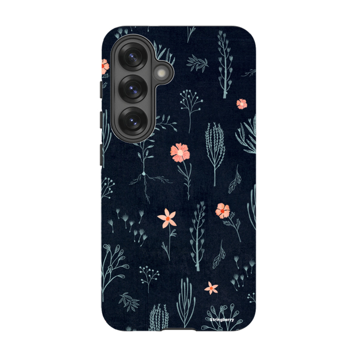 Samsung Tough Case - Floral Light Blue And Pink By Katherine Quinn