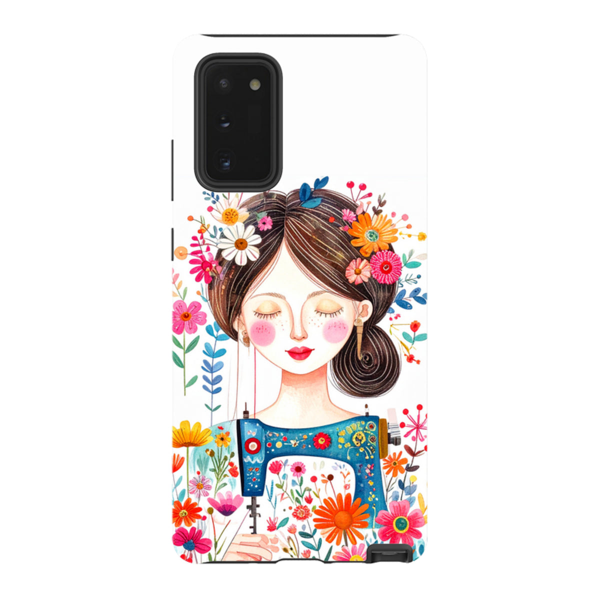 Samsung Tough  Case - Floral Sewing Lady