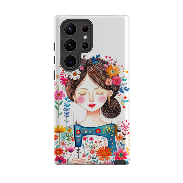 Samsung Tough Case - Florale Näherin