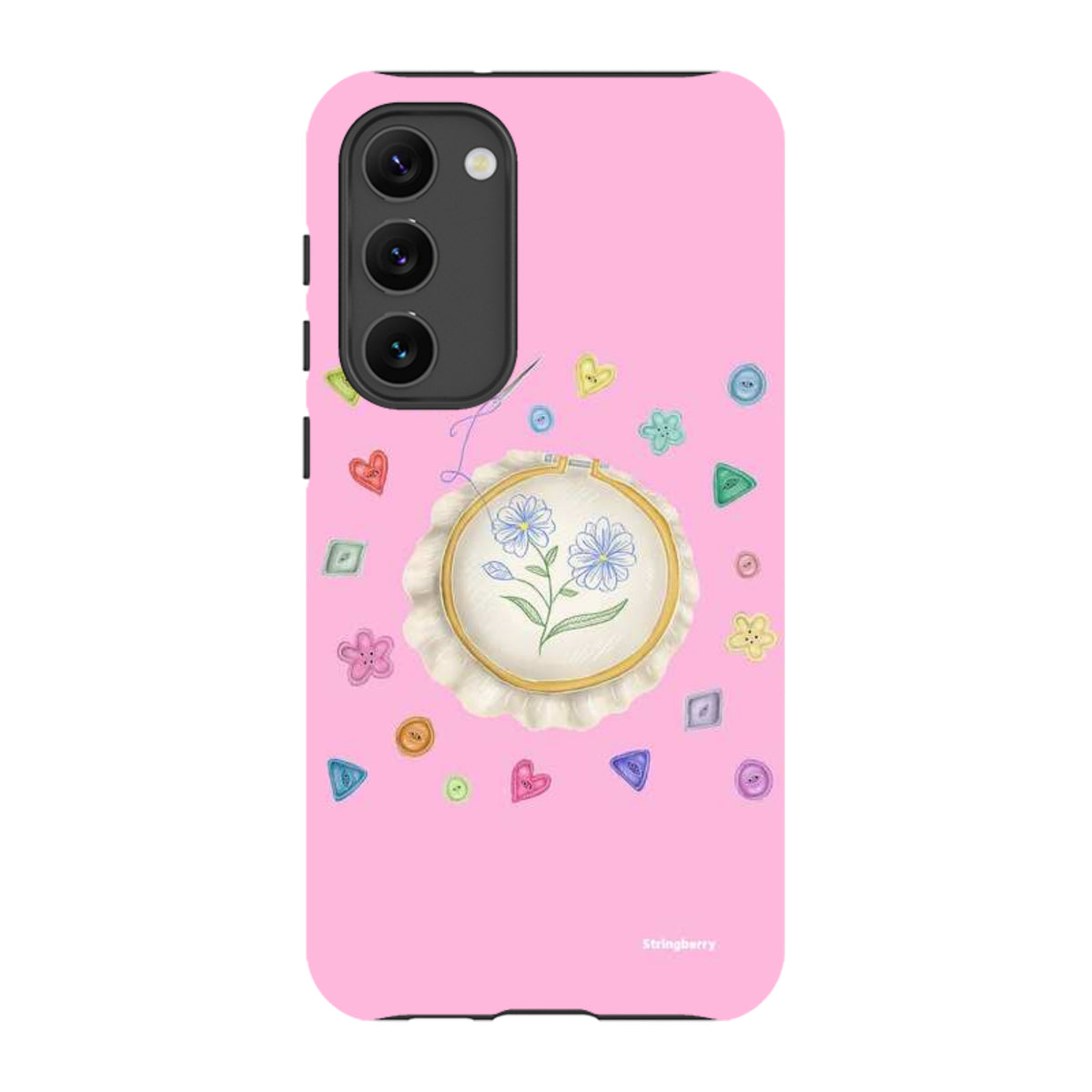 Samsung Tough Case - Flower Buttons Needlework By Catherine Rowe