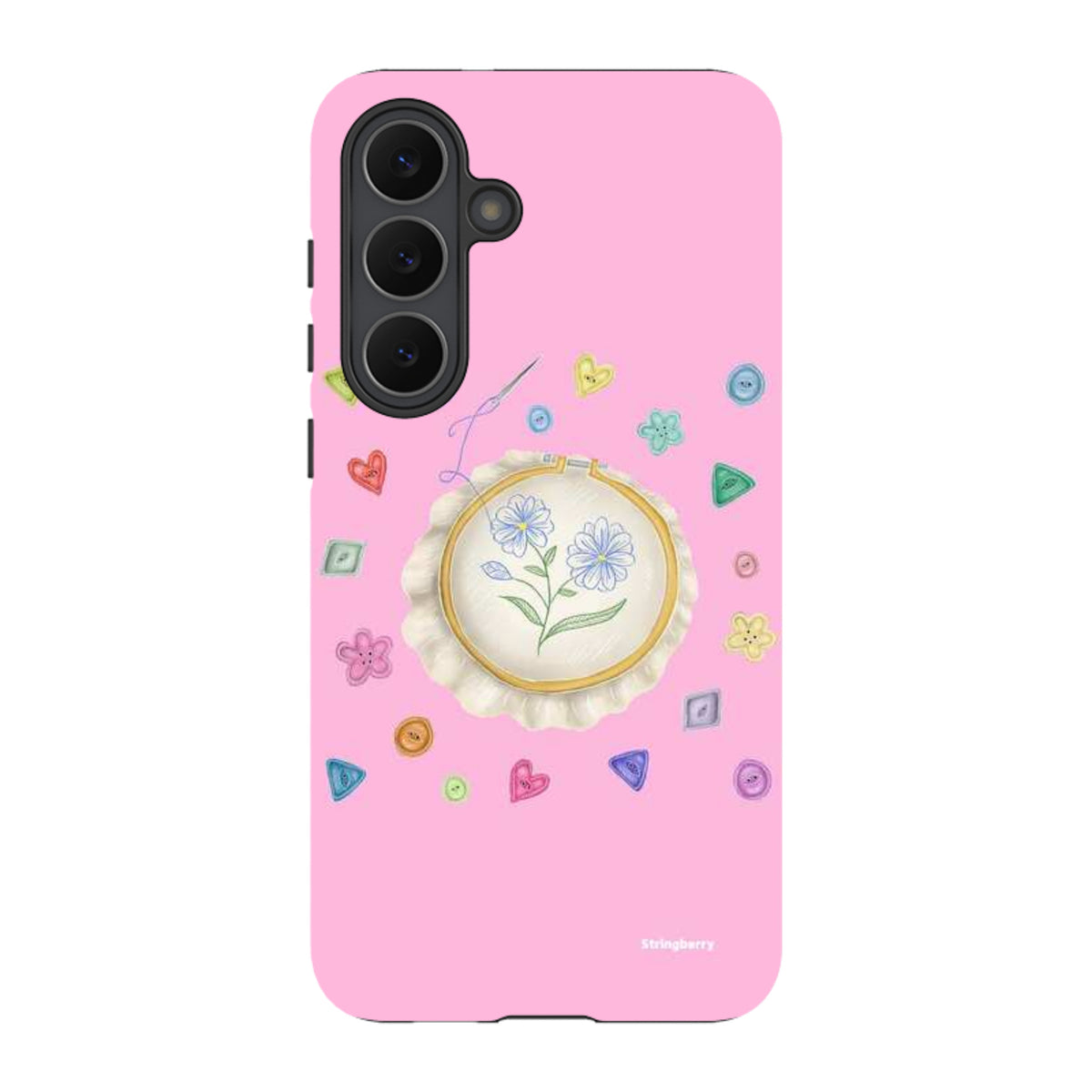 Samsung Tough Case - Flower Buttons Needlework By Catherine Rowe