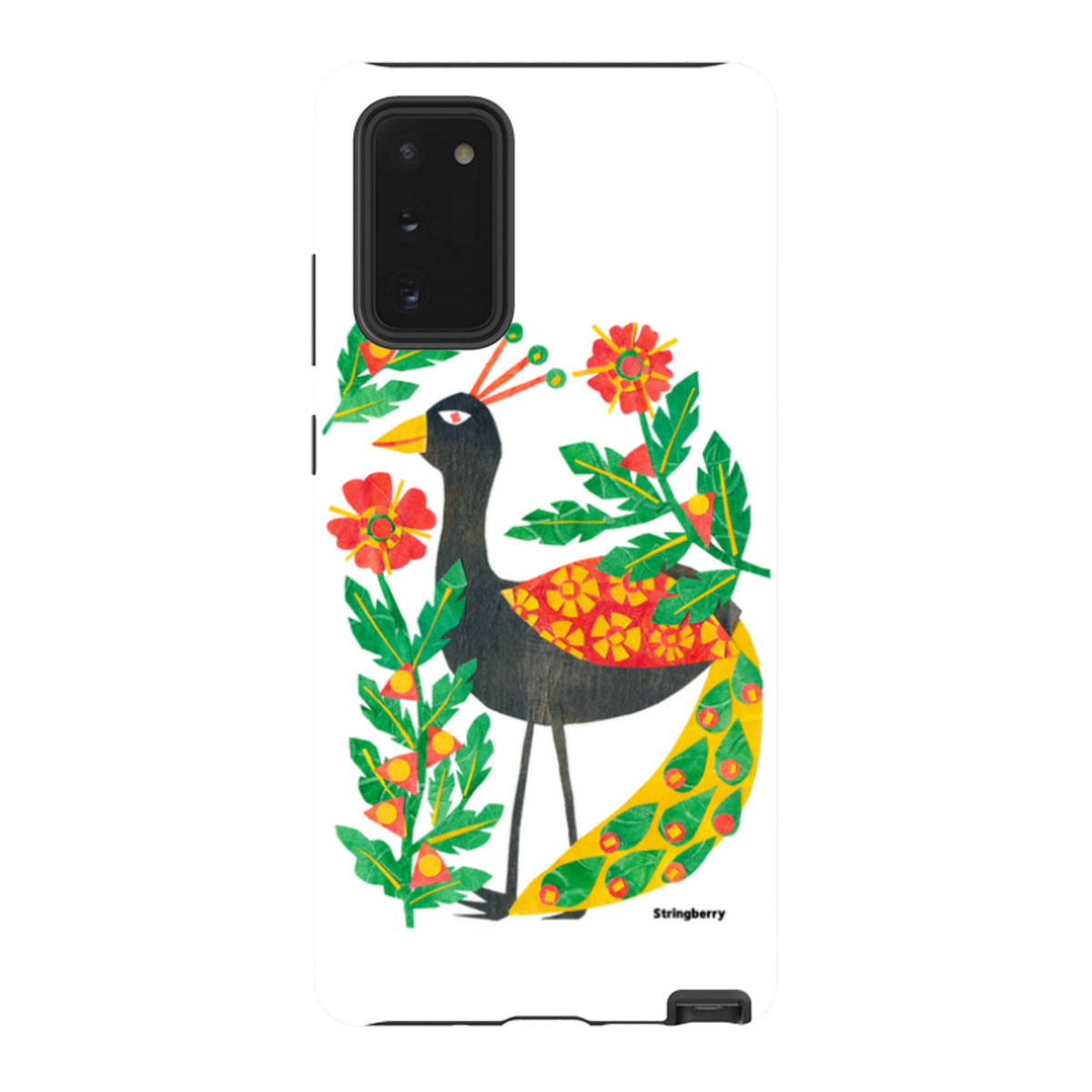 Samsung Tough Case - Folk Floral Peahen By Tracey English