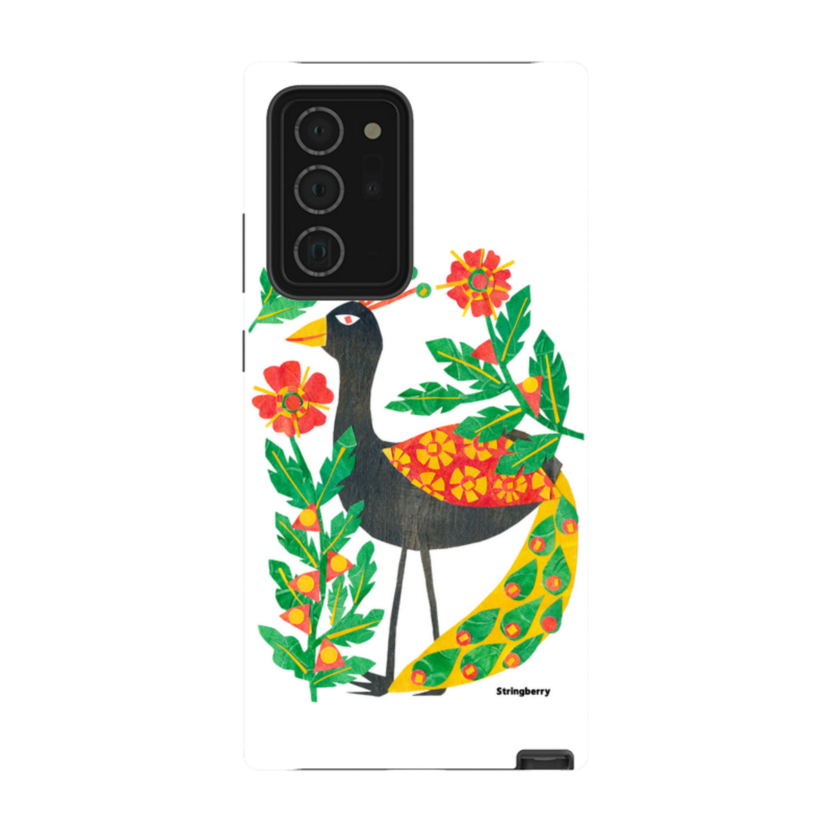Samsung Tough Case - Folk Floral Peahen By Tracey English