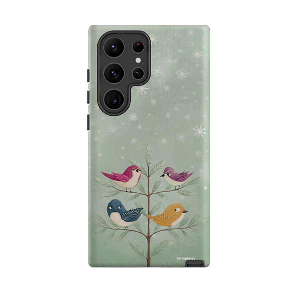 Samsung Tough Case - Garden Birds Aqua By Maja Lindberg