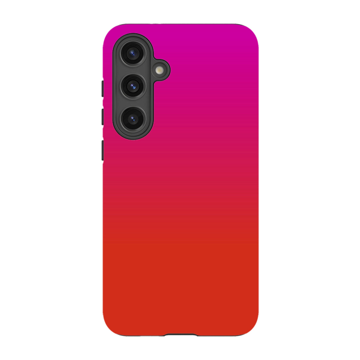 Samsung Tough Case in Geranium pink and orange gradient with a durable dual-layer design for Samsung Galaxy devices.