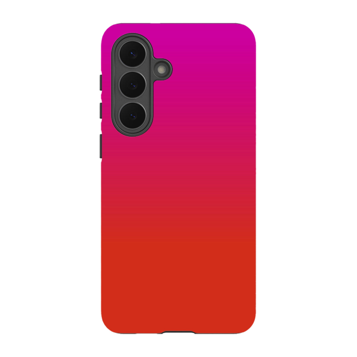Samsung Tough Case in Geranium pink and orange gradient with a durable dual-layer design for Galaxy phones.