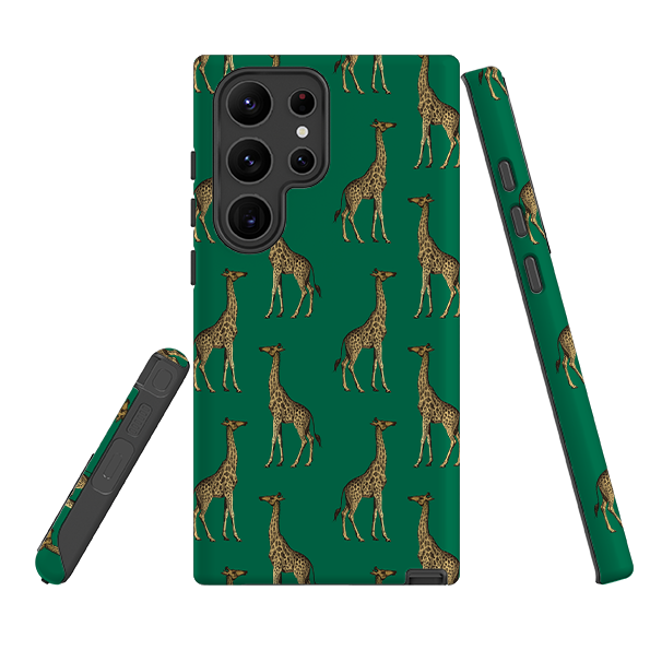 Samsung Tough Case - Giraffe On Green