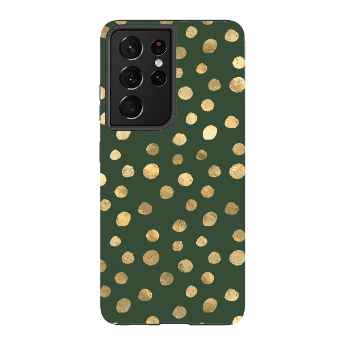 Samsung Tough Case - Green and Gold Dots