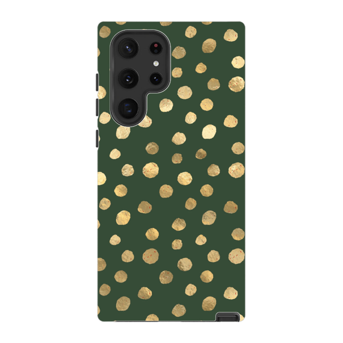 Samsung Tough Case - Green and Gold Dots