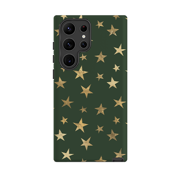 Samsung Tough Case - Green and Gold Stars