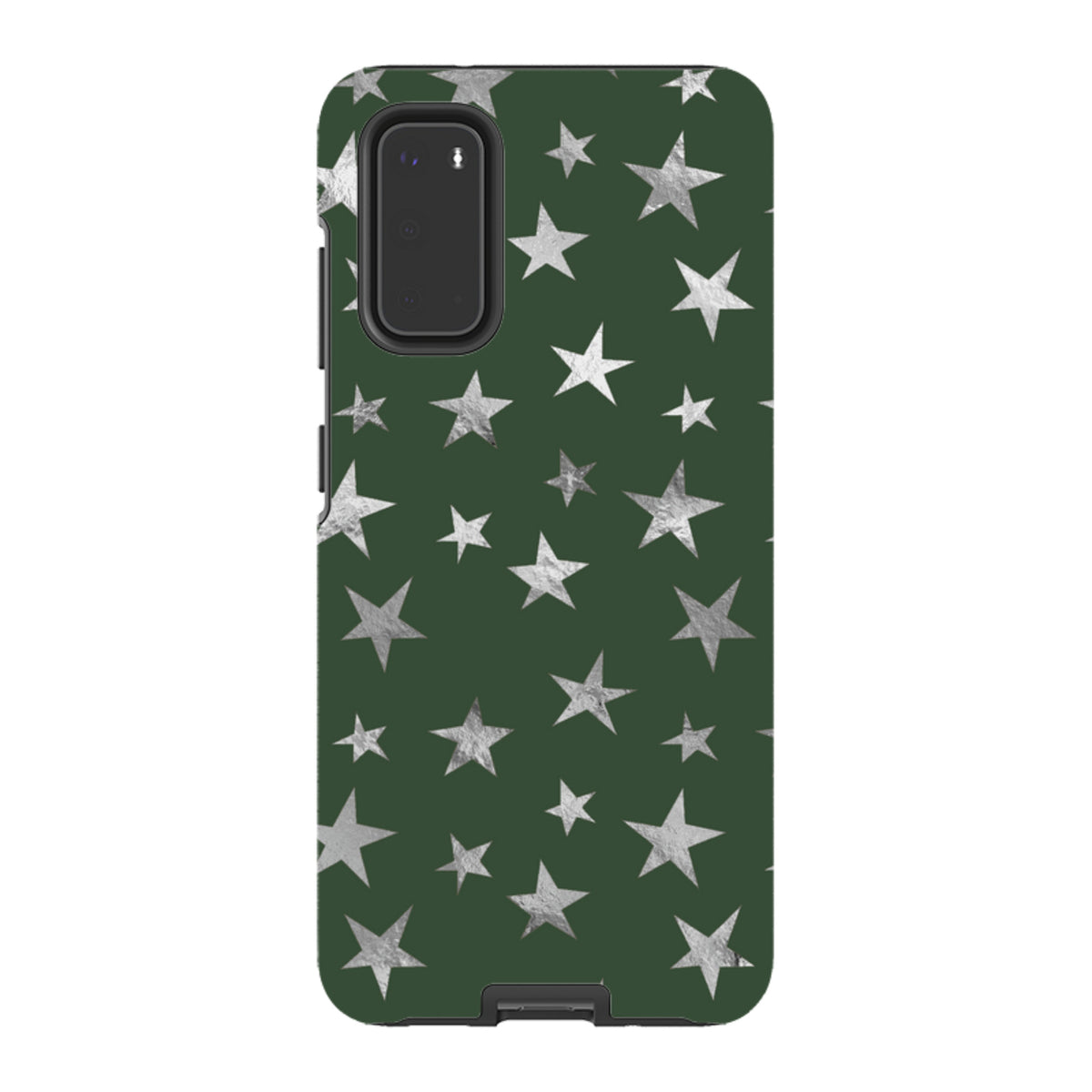 Samsung Tough Case - Green and Silver Stars