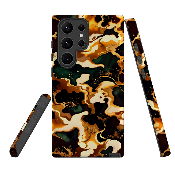 Samsung Tough Case - Green Fire Marble