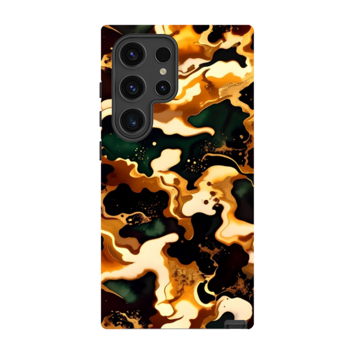 Samsung Tough Case - Green Fire Marble