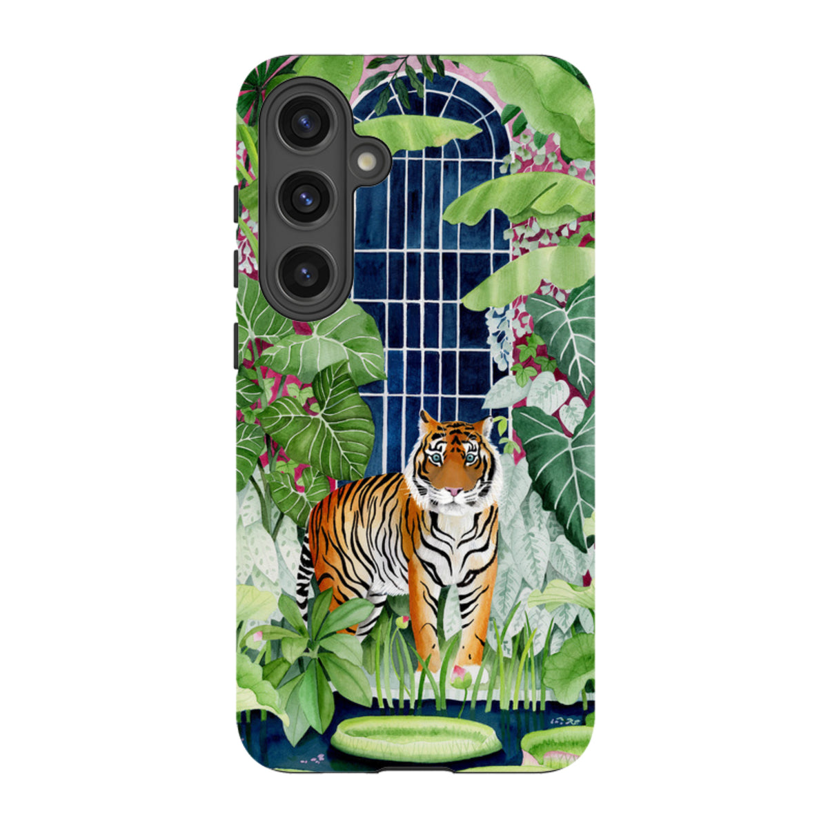 Samsung Tough Case - Green House Tiger By Bex Parkin
